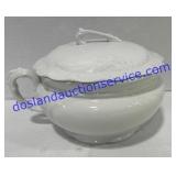 Antique White Porcelain Chamber Pot 7"x11"