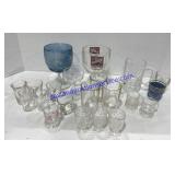 Assorted Shot Glasses & Stemmed Wine Glasses
