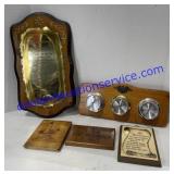 Ten Commandments Plaque , Barometer - Thermometer