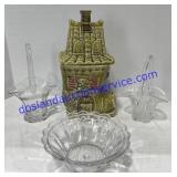 Decorative Glass Baskets & Bowl & Cookie Jar