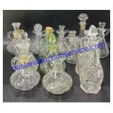 Lot of (15) Small Glass Decanters