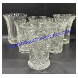 Lot of (5) Glass Vases