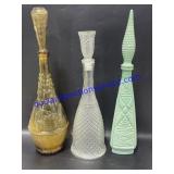 Lot of (3) Large Decanters
