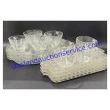 (2) Sets of Glass Snack Sets