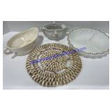 Veggie Tray , Shell Hot Plate Holder , Gravy Bowl