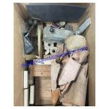 Box of Leather Work Materials