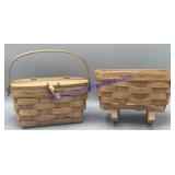 Small Longaberger Basket & Cradle