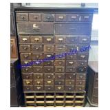 Antique Card Catalog Organizer (65 x 42 x 18)