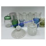 Glasses , Sugar Dish , Shakers , Candle Holders &