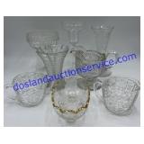 Decorative Glassware Including Candle Holder,