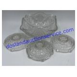 Glass Candle Holders & Candy Dish
