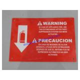Fire Extinguisher Warning Sign