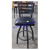 Black Barstool with Metal Back