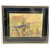 Vintage Flower Market Print (21 x 17)