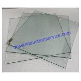 3 Heavy Glass Squares 13"x13"