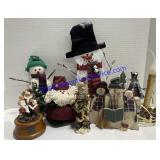Snowmen & Santa Decorations , Music Box & Candle