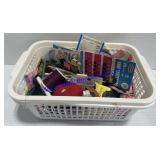 Basket of Sewing Accessories - Fasteners , Thread