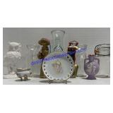 Glass Jars , Owl Figurine , Bell , Precious