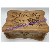 All My Love Have Crafted Wooden Box 10"x4"x8"