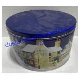 Large Christmas Tin 12" Diameter x 7" Tall