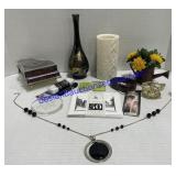 Flowered Watering Can Decor, Music Box Piano,