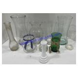 Assorted Glass Vases ( Largest 10"x5" )