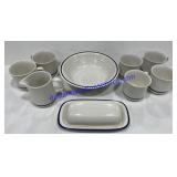 Town Country Dishes Beer, Cream Pourer, Bowl &