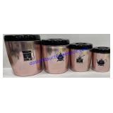 Pink Tin Kitchen Storage Containers