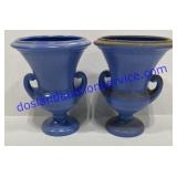 Ceramic Blue Vases 9"x8"