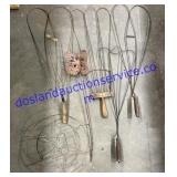 Vintage Rug Beaters , Plant Holder & Yard Decor