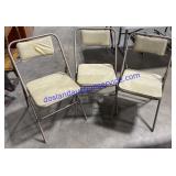 3 Padded Folding Chairs
