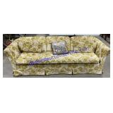 Floral Print Couch W/ Accent Pillows 88" Long