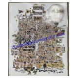 Cartoon Iowa Hawkeyes Fan Photo 22"x17"