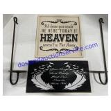 (12"x12" & 14"x7") Wall Decor & 2 Mount Candle
