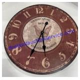 Country Living Cardboard Rooster Clock 23"