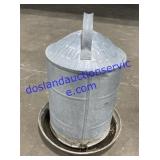 Vintage Aluminum Chicken Feeder 14" Tall