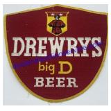 Large Drewrys Big D Beer Patch (8 x 8)