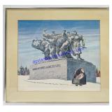 Heroes Of Soviet Agriculture Cartoon Print (27 x