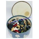 Round Box Full of Vintage Buttons