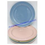 Lot of (6) Vintage Lu-Ray Pastels 9" Plates