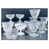 Lot of Glass Dessert Dishes