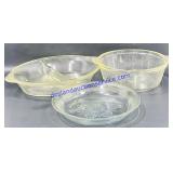 Lot of (3) Glass Dishes