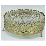 Glass Ashtray & Holder