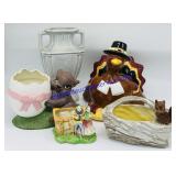 Lot of (4) Planters & Vase