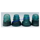 Lot of (4) Glass Insulators