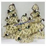 Lot of (3) Metal Decorative Holiday Trees