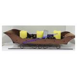 Decorative Sleigh w/ Flameless Candles & Remote