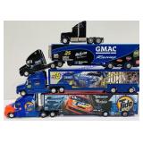 Lot of (3) Racing Transports & One Extra Semi