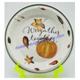 Stoneware "We Gather Together" Dish