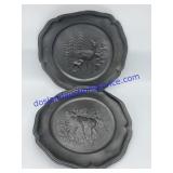 Pair of Heavy Metal Wall Hangings (9 x 9)